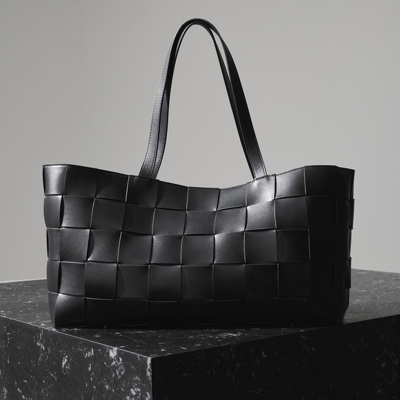 Naked Vice Handbags - Elegant Black Woven Tote Bag NAKEDVICE